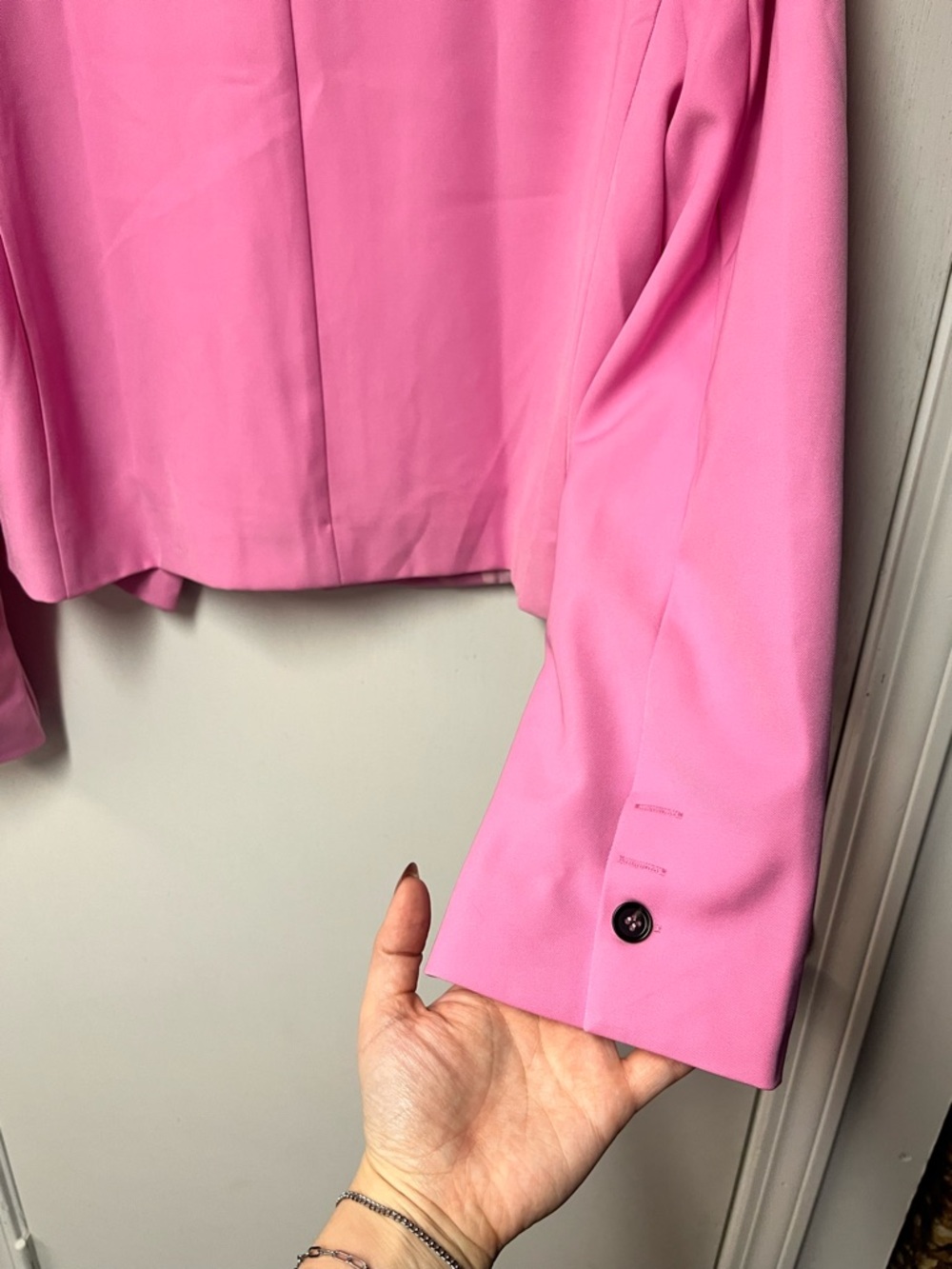 Entro NWT Hot Pink Cropped Blazer Jacket Size Large - Picture 5 of 8